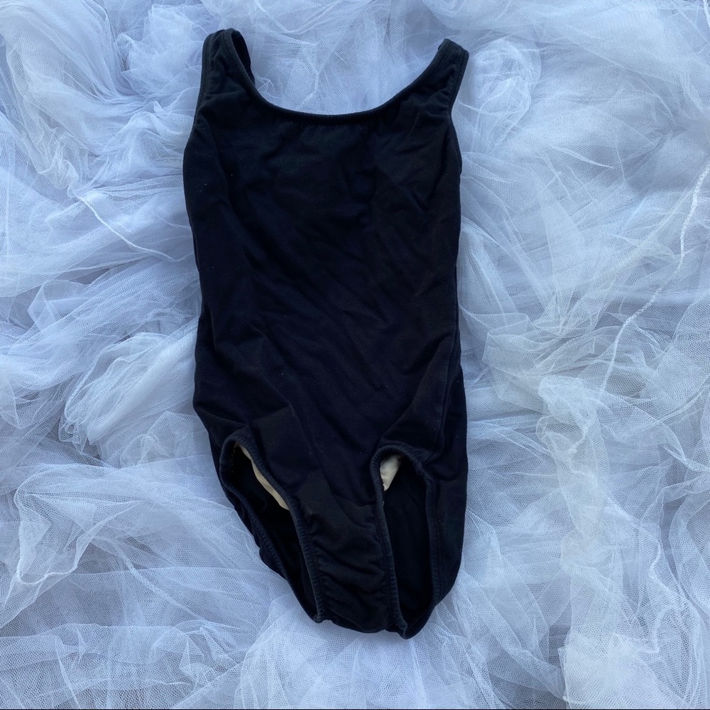Black leotard.